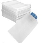 100 Pack Foam Pouches 7.5"×12"-Packing Foam Wrap Sheets for Moving/Shipping,Fragile Labels,Dish Packing Supplies/Material, Cushioning Foam Padding for Packaging Dishes/China/Plates/Mugs/Cups-0.75mm T