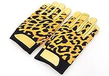 starlingukpk Quality Soft Genuine Deerskin Leopard Pattern Slide Gloves/Longboard Gloves/Freeride Gloves. (X Large)