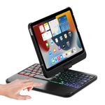 PboyiqiS Keyboard case for ipad Mini 6 Rotating,Touchpad Keyboard with 7 Color Backlit, for iPad Mini 6th Generation 8.3-inch Keyboard Case with trackpad, Black