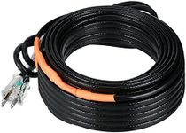 Roof Snow Deicing Heating Cable, Water Pipe Heat Tape, 120V 7.5Watts/Ft for Pipe Freeze Protection (1 Pc, 125 Ft)