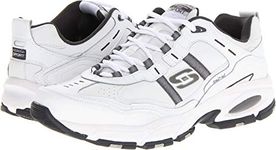 Skechers Men's Vigor 2.0 Serpentine, White/Charcoal, 10.5 Wide