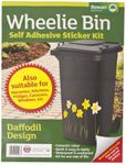 Wheelie Bin Self Adhesive Sticker Kit, Daffodil Design.