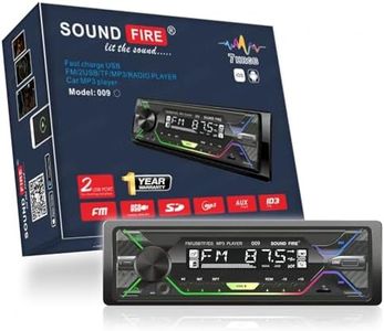 SOUND FIRE 009 Charge Pro+ C-USB/FM/SD/AUX/Bluetooth Wireless with Phone Caller Id Receiver Universal Car Stereo (Single Din)