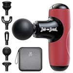 BOB AND BRAD Q2 Mini Massage Gun, Pocket-Sized Deep Tissue Massager Gun, Portable Percussion Muscle Massager Gun, Ultra Small & Quiet Muscle Massage Gun with Carry Case for On The Go (Red)