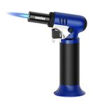 Sondiko Butane Torch with Igniter-S907, Soldering Equipment Power Tools, Adjustable Blow Torch, Cooking Torch, Searing for Steaks, Welding and BBQ(Blue & Black)