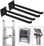 ALWORG Ladder Hooks for Garage Wall Heavy Duty Storage Hangers Wall Mount Brackets to Hang Chairs, Tire and More. Storage Straps Included to Hold Heavy Cords. Maximize Space in Shed Or Garage