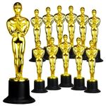 GiftExpress 12-Pack 6" Gold Award Trophy, Award Statues, Oscar Statues Trophies for Award Ceremony, Appreciation Gift