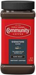 Community Coffee Signature Blend Dark Roast Premium Instant 7 Oz Jar (4 Pack), Full Body Rich Bold Taste, 100% Select Arabica Coffee Beans