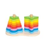 Hape-Wooden Double Rainbow Stacker