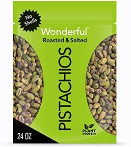 Wonderful Pistachios No Shells, Roasted & Salted Nuts, 24 Ounce Resealable Bag, Protein Snacks, Gluten Free, Healthy Snack