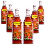 Mae Ploy Sweet Chilli Sauce, Hot Sauce With Fresh Chilli for Dipping, Salad and More (6x730ml)