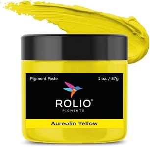 Rolio Yellow Pigment Paste for Epoxy Resin, Aureolin Yellow – 2oz Jar – Opaque Epoxy Colorant, Resin Dye Paste, High-Intensity Pigment Paste for Art, Jewelry, Crafts, Tumblers & DIY Projects
