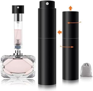 LIAN Travel Perfume Atomizer Refillable Spray Bottle Portable Empty Cologne Dispenser Multicolor Fragrance Scent Pump Case Fill from Bottom 5ml Mini Pocket Size for Traveling and Outgoing Matte Black