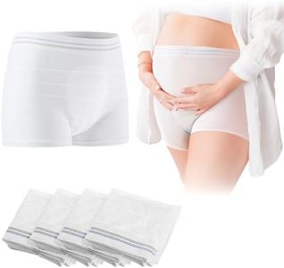 CARER Healthcare Incontinence Pregnancy Mesh Underwear Postpartum High Waist Women Mesh Panties Postpartum, White-4pcs, X-Large