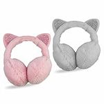 Girls Ear Muffs Cat Ear Warmers Winter Warm Ear Muffs Ear Plush Winter Outdoor Cute Cartoon Thermal Ear Cover Headwear For Kids Girls Outdoor Ear Protector Xmas Birthday Gift Assorted Color 12cm (1Pc)