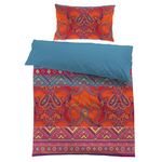 HOMHOMHA Bohemian Bedding Single Bed Duvet Cover Set Luxury Aesthetic Microfibre Bedding Boho Decor For Adult 135x200cm Quilt Cover And 50x75cm Pillowcase Set 2 Pcs