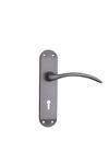 Godrej Mortise Lock I Door Handle Set | ELC 02 | 6-Lever Security | Reversible Latch | Corrosion Resistant | for Wooden Doors (Matte Black Nickel)