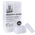 MR.SIGA Melamine Sponge, 48 Count, Size 3.1" x 2" x 1"