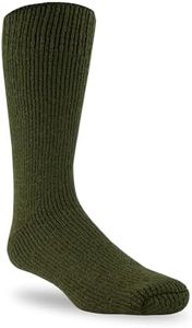J.B. Field's -40 Below Arctic Trail Thermal Winter Socks for Hiking, Trekking & Outdoor Activity, Preshrunk Wool 2 Pairs (Large) Green