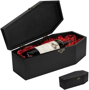 Coffin Wine Gift Box, Coffin Jewelry Box, Gohtic Storage Case, Multi-functional Vintage Box, Fillable Hinged Box for Halloween Décor, Party Favor, Goth, Doll Coffin, Pet Casket…