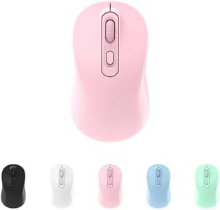 Wireless Mouse 2.4G with USB Mini Receiver, Rechargeable Type-C Silent Mouse, 800/1200/1600 DPI Optical Tracking Mouse for PC/Mac/Laptop/Ipad