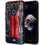 mtt marvel spider man infinity war printed mobile back case cover for redmi note 5 pro - Red