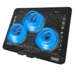 NAGAN Laptop Cooling Pad with Dual USB Ports,3 Quiet Fans with Blue light Laptop cooler, 2 Adjustable-Height, USB Powered, Fits 15-17inch Laptops