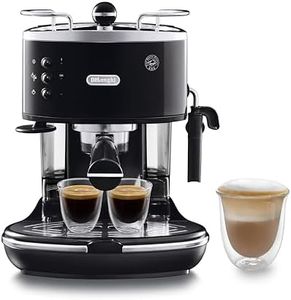 De'Longhi Icona ECO311.BK Macchina da Caffè Espresso Manuale e Cappuccino, Caffè in Polvere e in Cialde E.S.E., Spegnimento Automatico, Montalatte classico, Filtro Singolo e Doppio, Nero