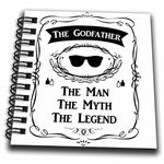 3dRose The Godfather Gift Mini Notepad, Multi-Colour, 4 x 4-Inch