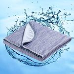 Marchpower Cooling Blanket,Latest Arc-Chill Cool-to-Touch Technology Summer Cooling Blanket,Lightweight Soft Cold Blanket Absorbs Body Heat to Keep Cool on Hot Summer Nights,Q-MAX>0.43 Summer Blanket for Sleep Kids Couch(Blue,Twin,79" x 59")