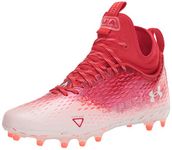 Under Armour Men's Sportlight Lux Mc 2.0 Football Shoe, (600) Red/White/White, 11