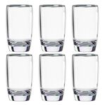 Kmi Chou 8 Oz Set of 6 Tritan Plastic Drinking Glasses Dishwasher Safe BPA Free Unbreakable Juice Glasses for Kids Shatterproof Wine Water Glasses Acrylic Tumblers (9.5 Oz Clear)