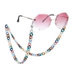 Dreamtimes Eyeglass Chain Strap Holder Cord Acrylic Sunglasses Necklace Holder colourful Fashion sunglasses chain holder Eyewear Retainer Lanyard for Women Girls Men