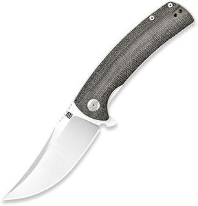 ARTISANCUTLERY Folding Knife Arroyo (ATZ-1845) AR-RPM9 Powder Steel Balde Micarta Tactical Handle Pocket Folding Knife EDC OD Green Micarta