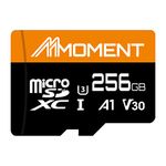 MMOMENT Micro SDXC Card for Nintendo-Switch, A1, UHS-I, U3, V30, Class 10 Compatible, Read Speed Up to 100 MB/s,Write Speed Up to 75 MB/s, SD Adapter Included (256GB, Orange High Speed - A1, U3, V30)