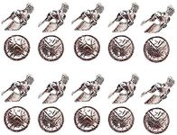 10 Set Paracord Beads and Charms DIY Accessories Spartan Helmets Shields for Paracord Bracelet Lanyard Charm Zipper Pull (Silver)