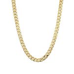 Sanglarst Gold Chain Necklace, 22 Inch Golden Ultra Luxury Looking Feeling Real Solid 14K Gold Plated Curb Fake Neck Chain For Party Dancing For Unisex Adult (Gold)