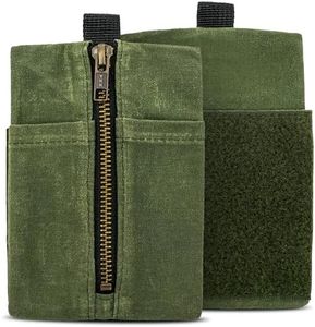 EDC Canvas Pouch, Pocket Organizer, Mighty Pouch for Men, EDC Bags with Velcro, Small Tool Pouch, Utility Pouch for Multitools, Waxed Compact Organizer