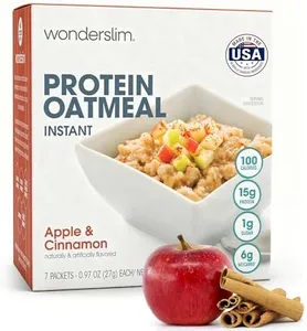 Wonderslim Instant Protein Oatmeal, Apple & Cinnamon, Gluten Free, Low Carb (7ct)