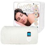 Homefront Single Size Electric Blanket Premium Fleece Fitted Heated Mattress Cover Underblanket 203 x 107 x 40cm with Elasticated Skirt, Fast Heat Up Time (Single)