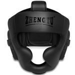 ZHENGTU Boxing Headguard MMA Training Protection Muay Thai Kickboxing Training Martial Arts Headgear (Black, L)