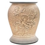 Porcelain Electric Melt Burner, Cherub Pattern - Cello Barrel Wax Melt Burners Safe For Use Around Children And Pets - Use As A Wax Burner Or An Oil Burner And Transform Your Home Fragrance.