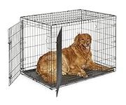 New World Pet Products Folding Metal Dog Crate; Double Door 42"