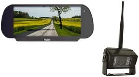 FALCON Wireless Rear View Camera & 7″ Mirror Monitor System - Self Fit Kit for Caravan, Motorhome and many more! (Black)