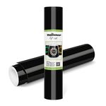 TECKWRAP Permanent Adhesive Vinyl 12" x 10ft, Glossy Black