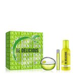 Be Delicious by Donna Karan for Women - 3 Pc Gift Set 3.4oz EDP Spray, 0.5oz EDP Splash, 5.1oz Shower Mousse