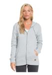 Roxy Women's Trippin Zip Up Fleece Sweatshirt Hooded, Heritage Heather Exc, Large