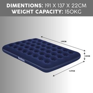 Bestway Double Air Bed – Inflatable Camping Mattress for Guests