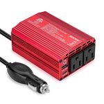 BESTEK 300W Car Power Inverter - DC 12V to 110V AC Converter, Fast Car Charger Adapter with 30W USB-C/18W Quick Charge/Dual 110V AC Outlet, Car Plug Adapter Outlet for Laptop