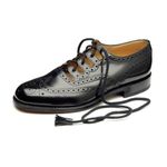 Tartanista Ghillie Brogue Shoes Size 10 Black